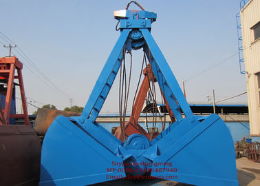 চীন Low Noise and Safety Mechanical Clamshell Grab Bucket , Four Ropes Grapple 10m³ সরবরাহকারী