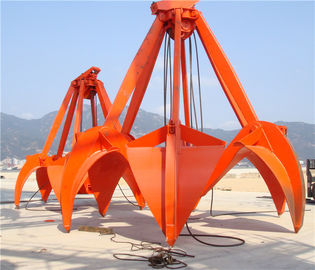 চীন 16T Ropes Mechanical Orange Peel Grab 5m³  for Loadiing Sand Stone / Steel Scraps and Ore সরবরাহকারী